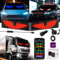 2er Led Augen für LKW und Auto, 37 × 9 cm Devil Eyes LKW, Flexible Teufelsaugen LED Anzeige mit Programmierbar App-Steuerung, Text, Graffiti, Verschiedene Muster, Leuchtschild, LED Anzeigetafel