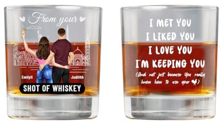 Verres à vin sans pied personnalisés pour la Saint-Valentin, « Promise To Always Be By Your Side », verre à boire avec noms gravés pour homme, cadeau personnalisé pour lui, petit ami, mari (style 4)