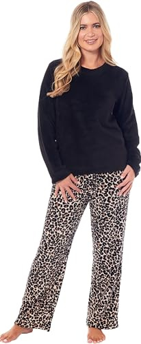 KATE MORGAN Womens Pyjamas Warm Fleece Pyjamas for Women Sets Pjs S-XL | Soft Twosie Pyjama Set for Ladies Gifts for Her