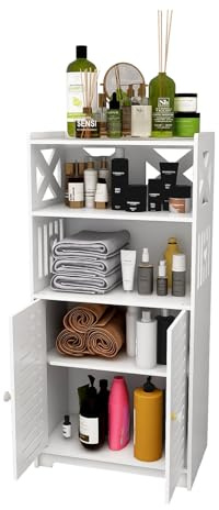 OHMG Meuble Colonne de Salle de Bain,Étagère de Rangement,Placard Haut,Petits Espaces,Meubles sur Pied,avec Compartiments Ouverts,Salon,Entrée,Blanc (75 * 22 * 36cm)