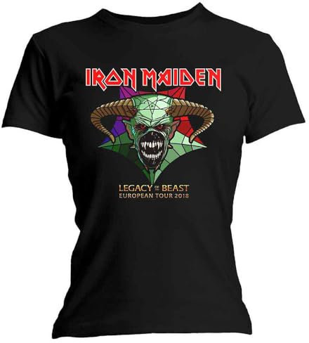 Rock Off officially licensed products Iron Maiden Legacy of The Beast Tour Skinny Fit T Shirt M Black