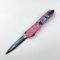 Amacigana Couteau automatique rose à cran d'arrêt avec motif confettis, lame 8 cm 7crR13, manche en aluminium, 93 g (A 02)