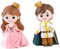 HONITANO 2Pcs Doll Cake Toppers Vera Princess William Prince Cake Decor for Birthday Parties Cute Cartoon Figures for Celebrations Lightweight Cake Ornaments
