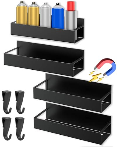 4 Pcs Spray Bottle Holder, Spray Cans Holder,spray Trigger Bottles,Rack Organiser, Power Tool Organiser with Space Saving Design,Rack organiser,12 to 16 Pieces with a Diameter Not Exceeding 3 Inches