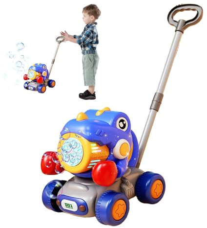 Tagliaerba Bolle di Sapone | Macchina Soap Bubbles Esterno | Giocattolo Dinosauri per Bambini 3+ Anni Casa Viaggio