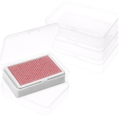 COYUN 5 Pezzi Scatola per Carte Rettangolare Trasparente, Scatola per Carte da Gioco, Scatola per Carte da Gioco in Plastica, Scatola per Carte Collezionabili, Scatola per Carte
