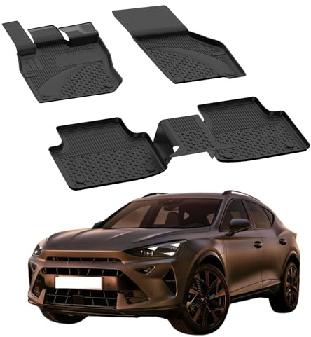 Sahler Fußmatten Automatten kompatibel mit Cupra Formentor 2024-2026 Mild Hybrid | 4.5D Premium TPE Gummi Antirutsch Gummimatten Wasserdicht Car Auto Matte Schwarz