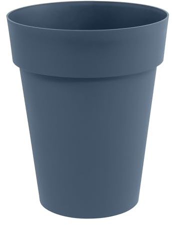 EDA – Maceta de florero de 44 cm de diámetro – Volumen 50 L – Ø 44 x 53 cm – Azul Jean