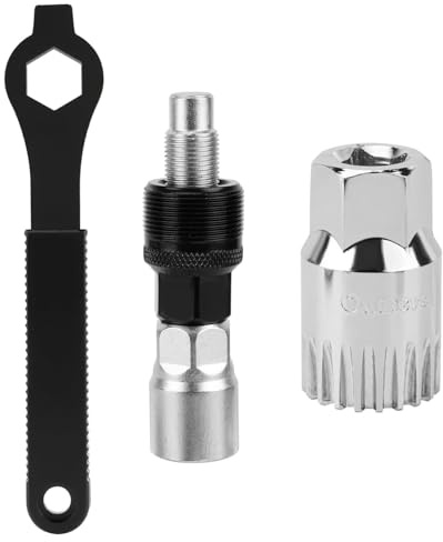 Oumers Fahrrad Crank Extractor/Arm-Entferner und Innenlager-Entferner mit 16mm Schraubenschlüssel. Professionelle Fahrrad Repair Tool Kit