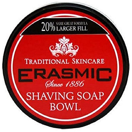 TWELVE PACKS of Erasmic Shaving Soap Bowl 90g