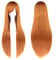 Fouriding 31 Orange Women's Long Straight Cosplay Party Wigs Hairpieces Hair Cap Lolita Style Anime Wig