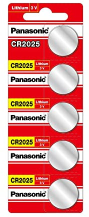 Panasonic 2 batterie a bottone al litio CR2025 da 3 V