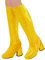 Amakando Disco Gamaschen Überziehschuhe/Gelb/Stulpen Fake-Lackstiefel/Glanzpunkt zu Fastnacht & Karneval