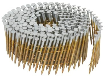 Metabo HPT 13365HHPT 2-Inch x 0.092-Inch Collated Wire Coil Siding Nails, Full Round-Head, Ring Shank, Hot-Dipped Galvanized, 3600-Pack