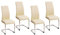 HTI-Line Schwingstuhl SallyC PU 4er Freischwinger Esszimmerstuhl Kunstleder Beige