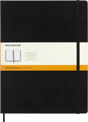 Moleskine Notizbuch Classic - Hardcover - Liniertes Notizbuch, XX-Large, Schwarz