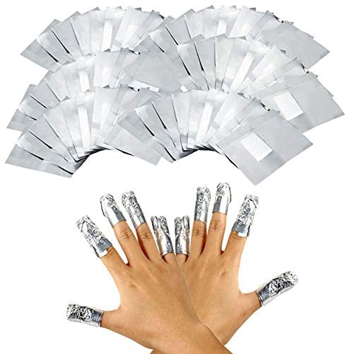 Yesmin 100pcs Aluminium Foil Nail Wraps Acrylic Gel Polish Remover - No Acetone