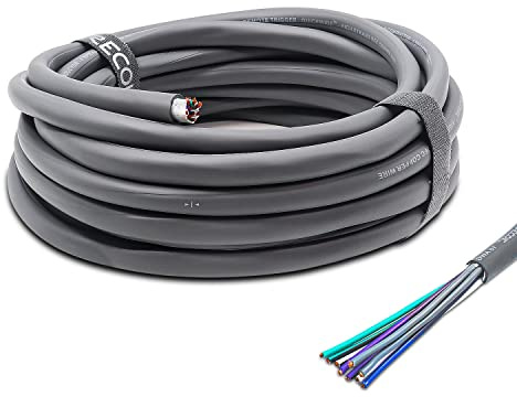 RECOIL SW9C18-20 Cable Altavoz Coche 9 Hilos 18AWG OFC 6m 4 Canales+Remote | 9x0.8mm², Ultra-Flexible, Código Color EIA