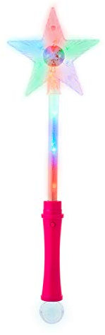 Ultra 3 Rosa LED Leuchtstab Stern Zauberstab Magic Wand Disco Licht LED Stab Discokugel Kinder Prinzessin Partys Spielzeug Blinkender Stern Leuchtender Zauberstab Kinder Sternen Zauberstab