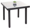 Mendler Poly-Rattan Gartentisch Cava, Esstisch Beistelltisch Tisch mit Glasplatte, 80x80cm - schwarz