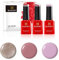 BLUESKY Gel Polish, Gel Nagellack Set, Pretty In Pink. Pink Lavender Spc03, Tease Qxg080, Fairy Dust 63903. 3 x 5 ml Rosa, Glitzer