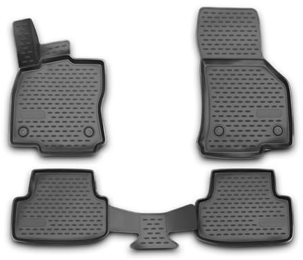 OMAC Gummimatten Fußmatten kompatibel mit Audi A3 2012-2024 Sportback TPE Matten Schwarz 4X