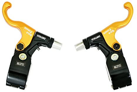 Dia-Compe TECH99DS Gold-Finger-Bremshebel-Set für Fixie & BMX, Gold, DP2525