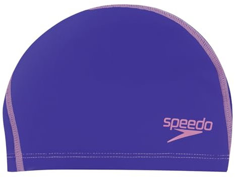 Speedo Unisex Kinder Kappe für langes Haar | Badekappe | Zieht nicht am Haar | Leicht aufsetzbar Trainingsausrüstung, Galactic Purple/Taffy Pink, Einheitsgröße
