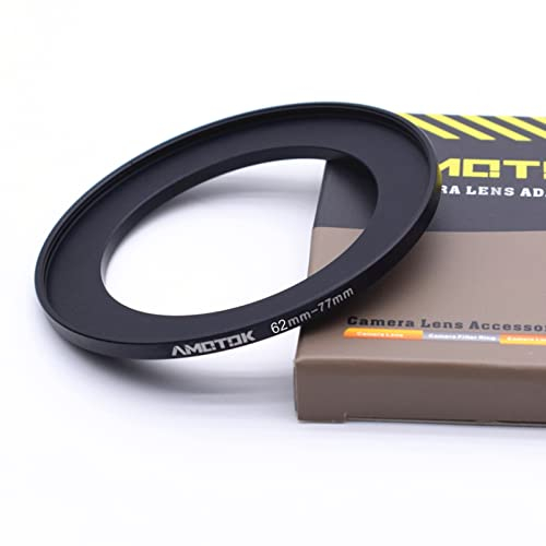 62mm Objektiv auf 77mm Kameraobjektiv-Adapter,62mm auf 77mm Filter-Step-Up-Ring Adapterring,kompatibel mit Allen 77mm Filter-Zubehör.Hergestellt aus CNC-gefrästem(62-77mm)
