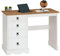 CARO-Möbel Escritorio Campo rústico, elegante mesa de pino macizo, mesa de oficina con cajones