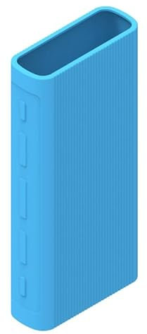 Power Bank Case For Xiaomi Silicone Cover 20000mAh External Battery Pack for Xiao mi PLM07ZM/PB2050ZM/PLM18ZM (blue)