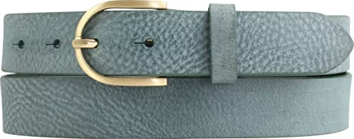 BELTINGER Damen-Gürtel aus weichem Vollrindleder Vintage-Look 3 cm | Leder-Gürtel für Damen 30mm | Schmaler Gürtel Used-Look mit goldener Gürtelschnalle