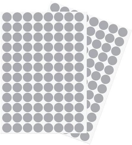 sourcing map 2 Sheet/192Pcs Screw Hole Cover Stickers, 15mm Dia PVC Self Adhesive Covers Caps Dustproof for Wood Furniture Cabinet Shelf Wardrobe, Gray