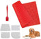 468 Löchern Halbkugel Backmatte, 1.2CM Hundekekse Silikon Backform Matten, Backmatte Hundekekse mit 4 X Teigspatel und 1 X Bürsten