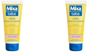 Mixa Bébé Crème pour le Change, 100 ml (Lot de 2)