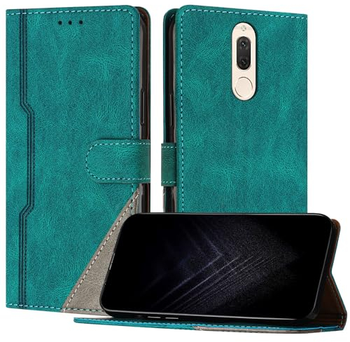 Netany Funda para Huawei Mate 10 Lite, Funda Libro de Cuero con Ranura Cierre Magnético Soporte Plegable Carcasa Protectora (Verde)