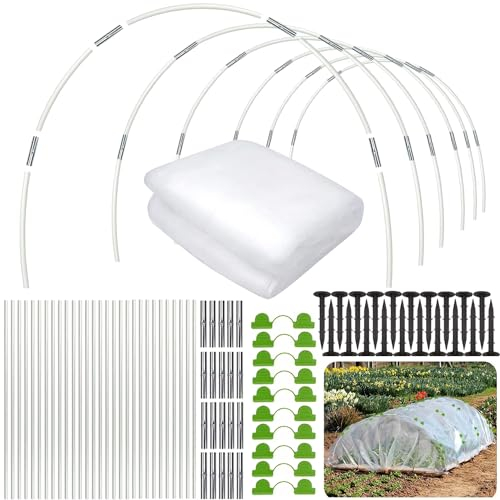 Garden Arceaux pour Serre Tunnel, Tunnel de Plantation arqué, Cadre pour Serre De Jardin, Plantes Poussent des Tunnels Soutien Maisons Jardinage Un Cadre Culture en Fibre Verre Jardins