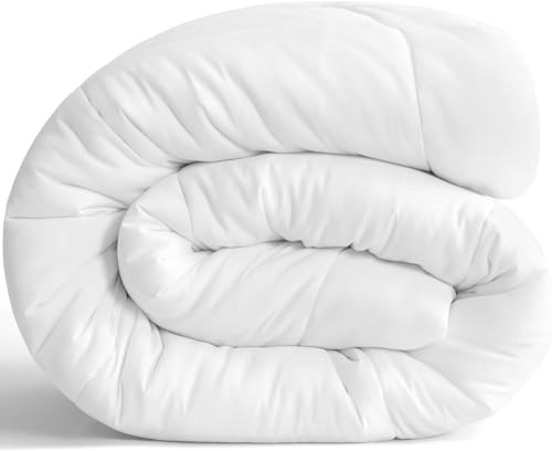 MKS. 4-Jahreszeiten Bettdecke 135x200 Blanco, Flauschige Ganzjahresdecke, Ideal für Winter & Sommer, Ideale Hygiene für Allergiker, Feuchtigkeitsregulierend & atmungsaktiv, Blanket 135 x 200 cm