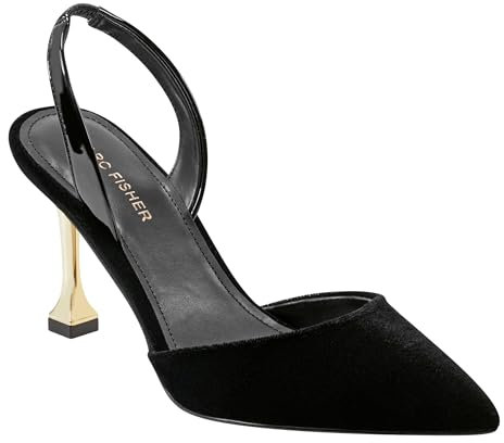 Marc Fisher Women's Hadya Pump, Black Velvet 001, 3.5 UK