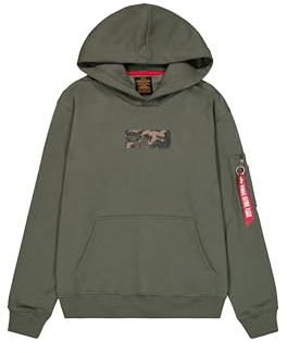 Alpha Industries Herren Camo Panel Hoody Kapuzenpullover (1er Pack)