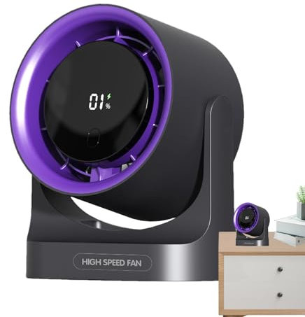 Wpsagek Ventilatori circolatori d'aria,Ventilatori 'aria fredda, Ventilatori da tavolo con schermo LCD, Ventilatori da tavolo alternativi AC per montaggio a parete per piccole stanze con