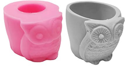 Silikonform mit Eulen-Blumentopf, Epoxidharz, Gießform, Sukkulenten, Vase, Zementform, Wachs-Form
