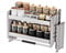 Ausziehbarer Küchenschrank mit Aluminiumregalen, platzsparendes Oberschrank-System (464 x 270 x 560 mm)