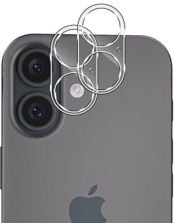 Lutree für iPhone 16e für Panzerglas Kameraschutz, 2 Stück 9H Härte Anti- Kratzer Linse Schutzglas, HD Hinten Kameraschutz Displayschutz