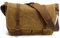 Kameratasche aus Segeltuch, Retro-Sling-Messenger für Objektive und Zubehör, mehrere Fächer, für Outdoor- und Stadtfotografen (Khaki)