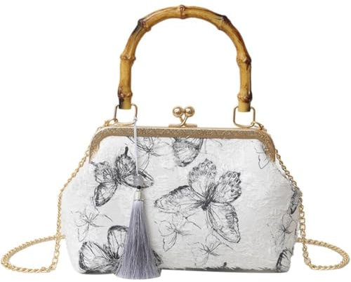 Vobumix Im Chinesischen Stil Bestickte Abendtaschen, Retro-schulterkette, Messenger-modehandtasche, Elegante Klassische Banketttasche