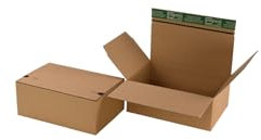 packster 80x Flixbox® DHL Paket S 330 x 220 x 135 mm Selbstklebestreifen Braun