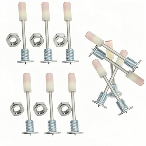 50 Pezzi 42 mm Chiodi Filettati per Sparachiodi Manuale, Contiene 50 Dadi M8, Diametro 7,3 mm Chiodi per Pistola Sparachiodi, Spara Chiodi per Cemento e Ferro, per Spara Chiodi Cemento e Ferro