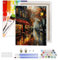 AIRDEA Rue de Paris Peinture Numero Adulte, DIY Kit Activité Manuelle Peinture Acrylique, Paysage Peinture par Numero Adulte avec Pinceaux et Acryliques pour la Décoration Maison 30x40 cm (Encadrée)