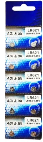 Chenxi Studio Lot de 10 piles bouton alcalines AG0/LR521 AG1/LR621 AG3/LR41 AG4/LR626 AG13/LR144 AG10 1,55 V pour appareils électroniques